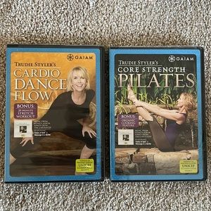 Gaiam Trudie Styler Fitness DVDs (2)- Cardio Dance Flow + Core Strength Pilates
